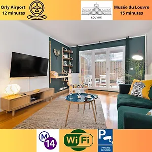 Cosy'n Paris - Parking Secure - Metro 14 - Wifi - Terrace - Premium Bedding Gentilly